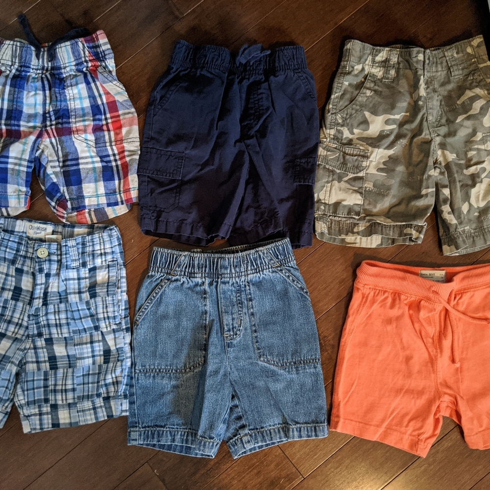 Boys size 3T shorts lot of 6 shorts